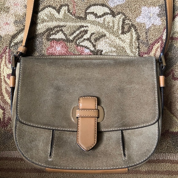 Michael Kors Handbags - Michael Kors Leather and Suede Saddle Bag